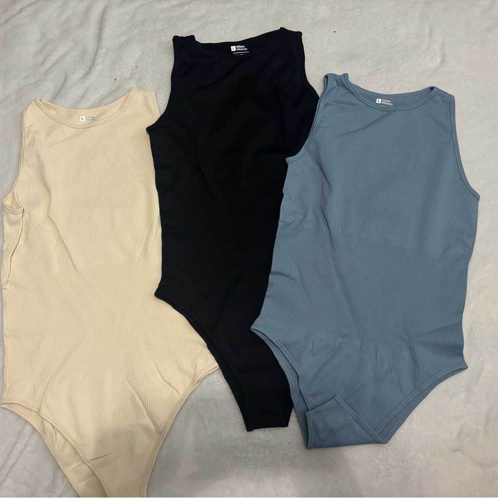 Black, Cream, and Blue